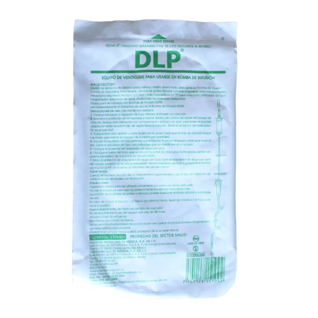 Equipo de Venoclisis para Bomba de Infusión DLP