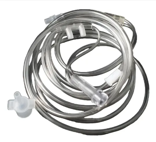 Canula nasal bio-elo para linea de muestreo de C02 con tubo de suministro y conector hembra adulto Softtech hud-1843