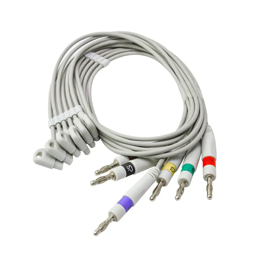 Cable Para Ecg 6 Derivaciones Tipo Banana Genérica