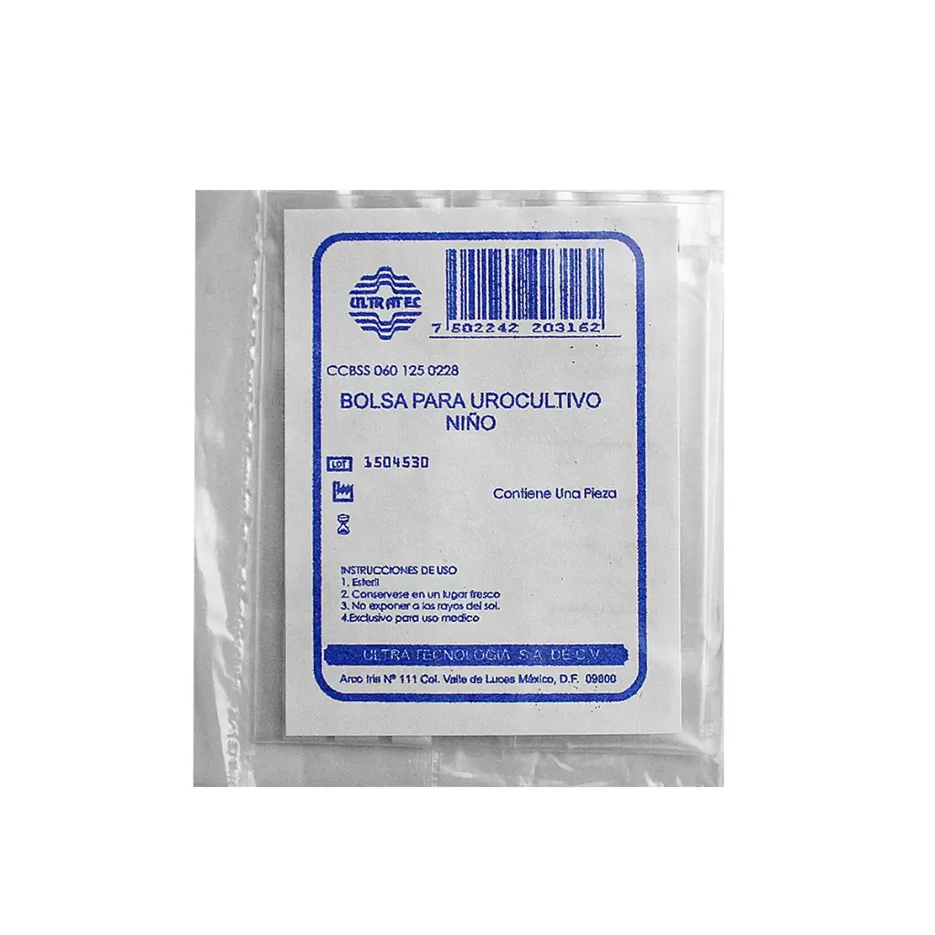 Bolsa Para Urocultivo Infantil (20 Pzs) ULTRATEC 1504530