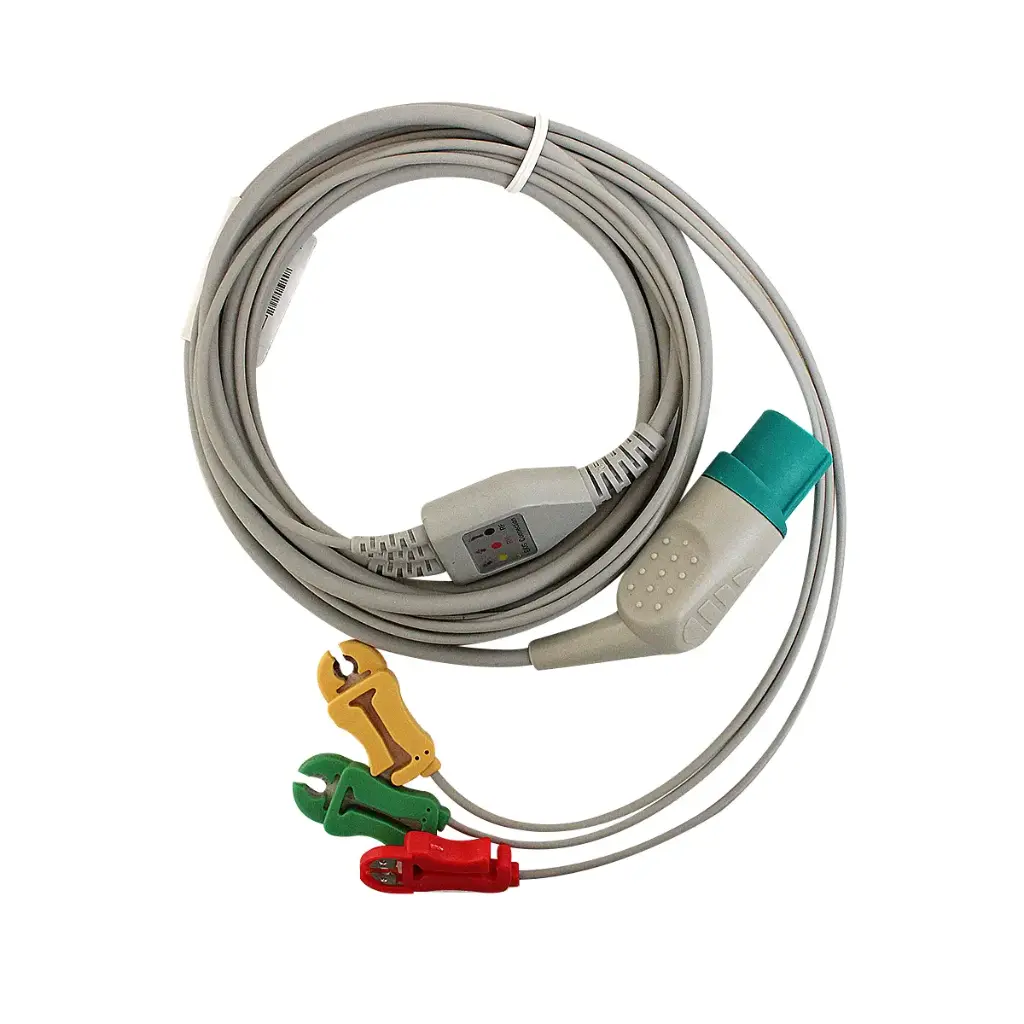 CABLE SG CON PINZA DE 3 CONECTORES BIOECG.NKV.C3F