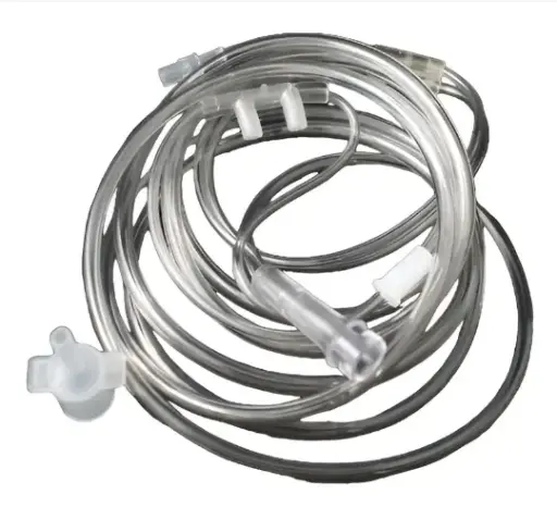 [P4348] Canula nasal bio-elo para linea de muestreo de C02 con tubo de suministro y conector hembra adulto Softtech hud-1843